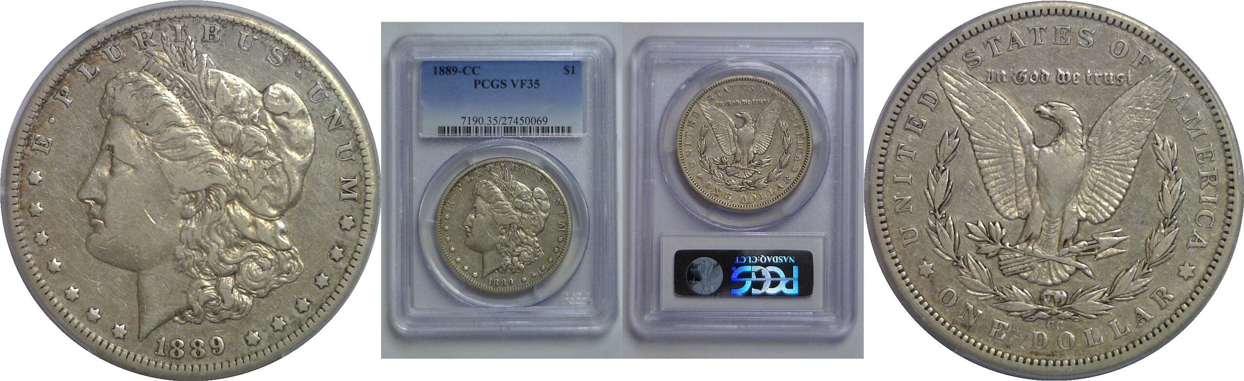 1889-CC Morgan Dollar   PCGS VF-35