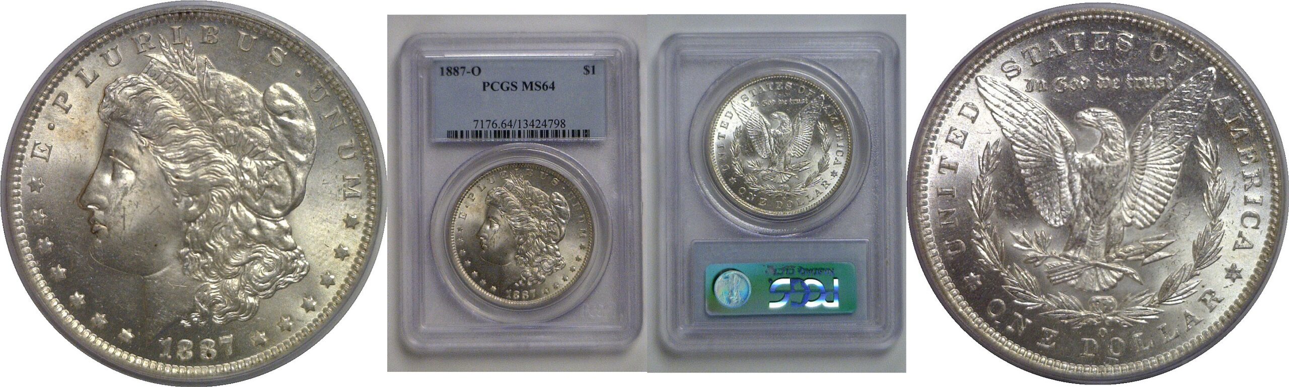 1887-O Morgan Dollar   PCGS MS-64