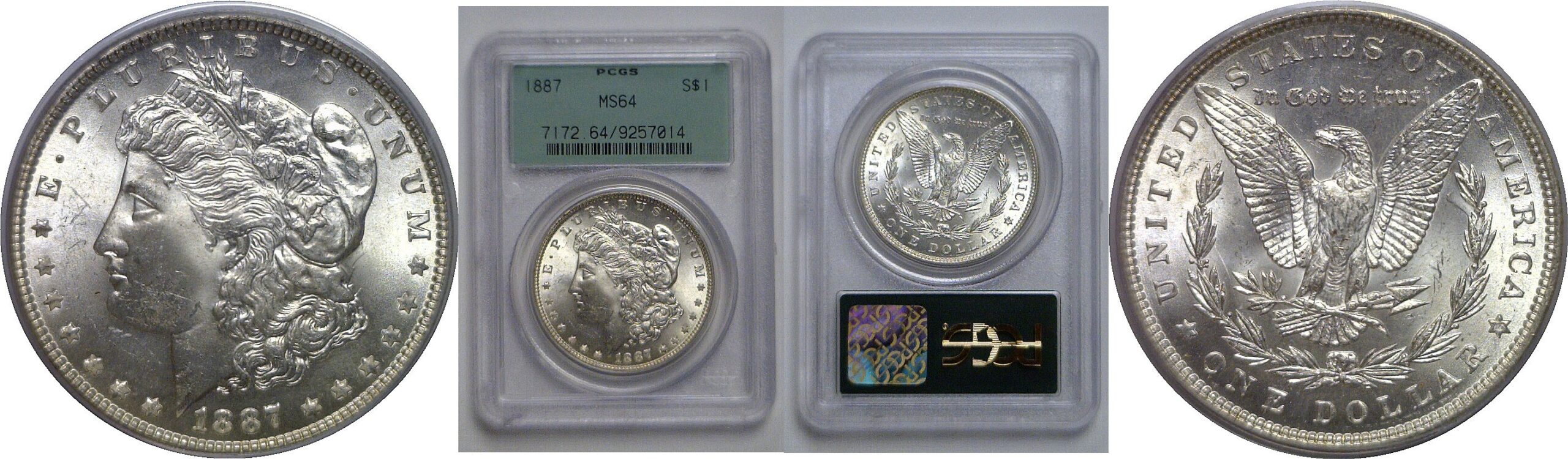 1887 Morgan Dollar   PCGS MS-64