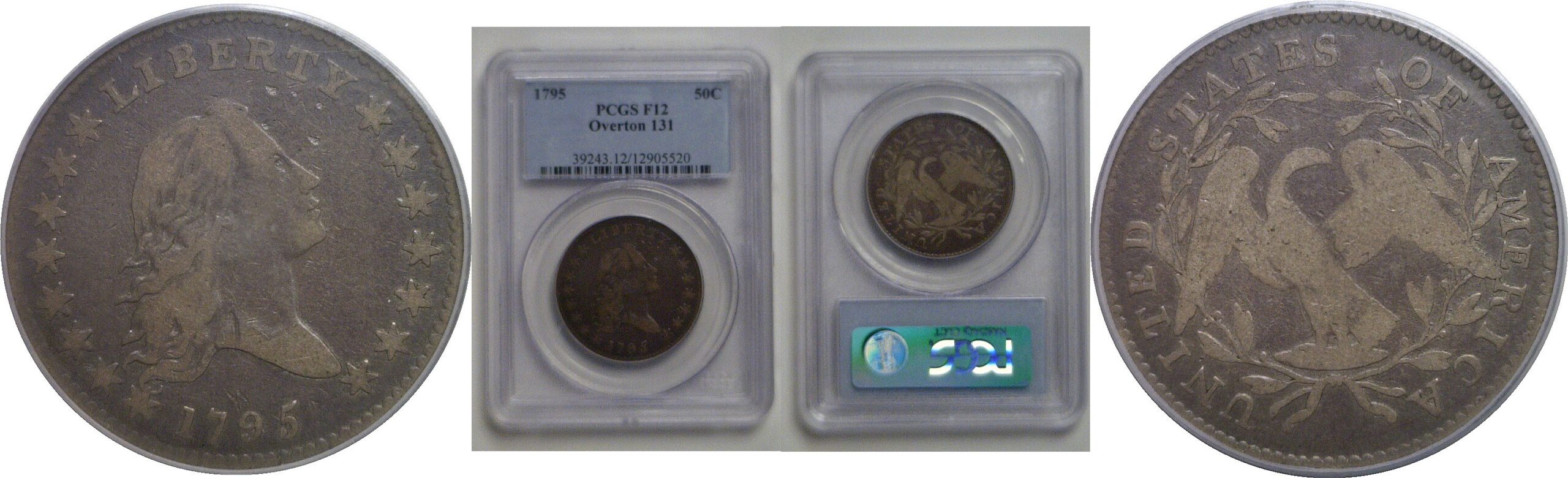 1795 Flowing Hair Half Dollar   PCGS F-12