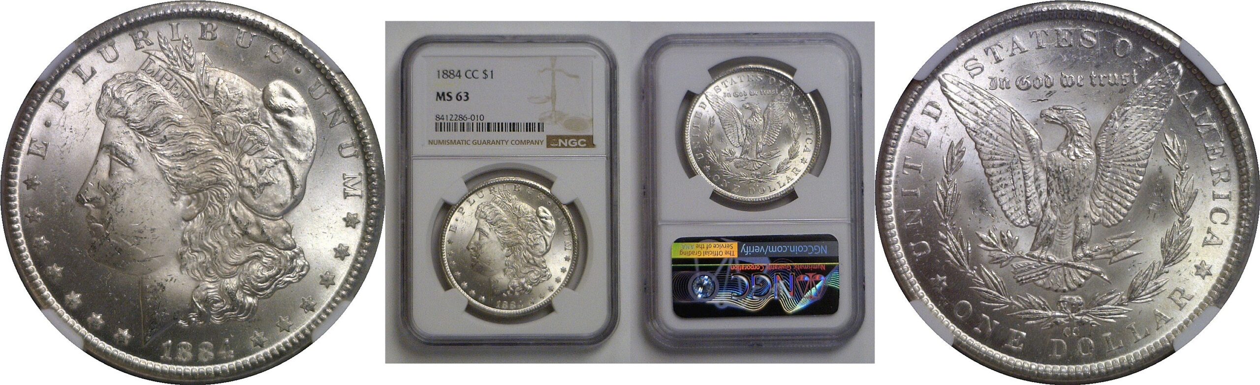 1884-CC Morgan Dollar   NGC MS-63