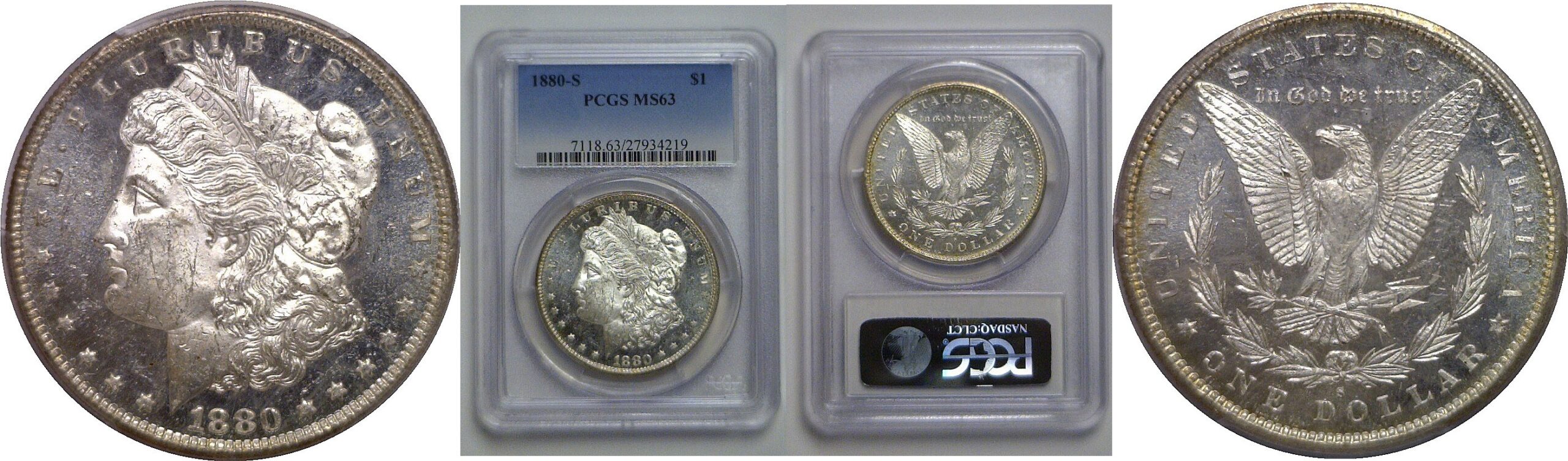 1880-S Morgan Dollar   PCGS MS-63