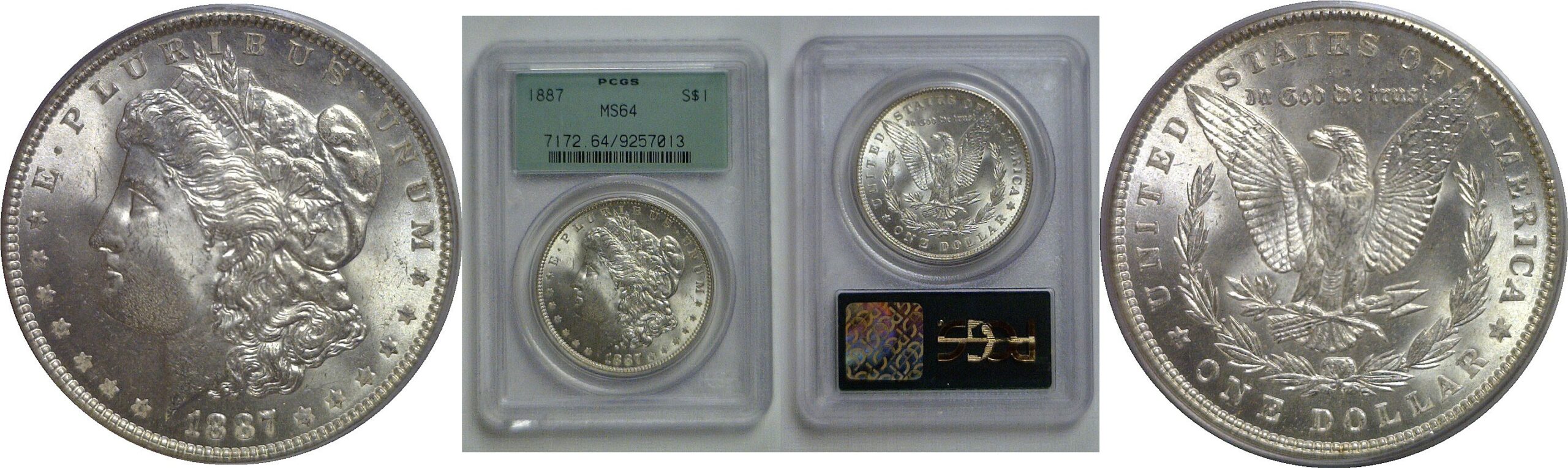 1887 Morgan Dollar   PCGS MS-64