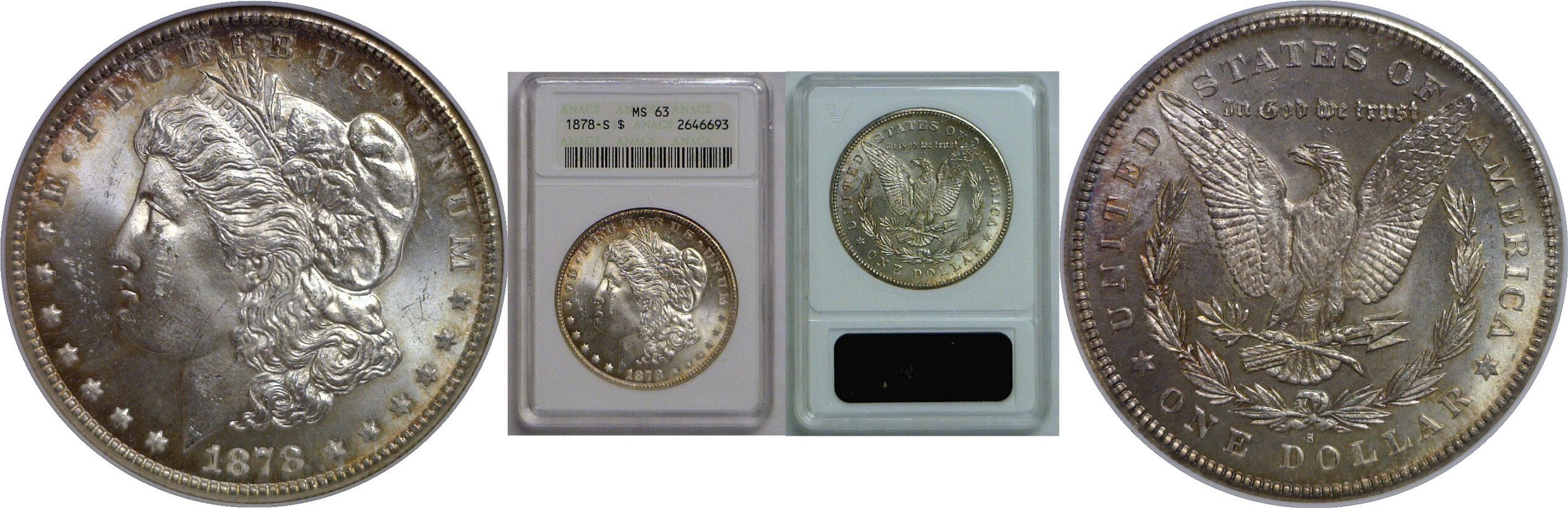 1878-S Morgan Dollar   ANACS MS-63