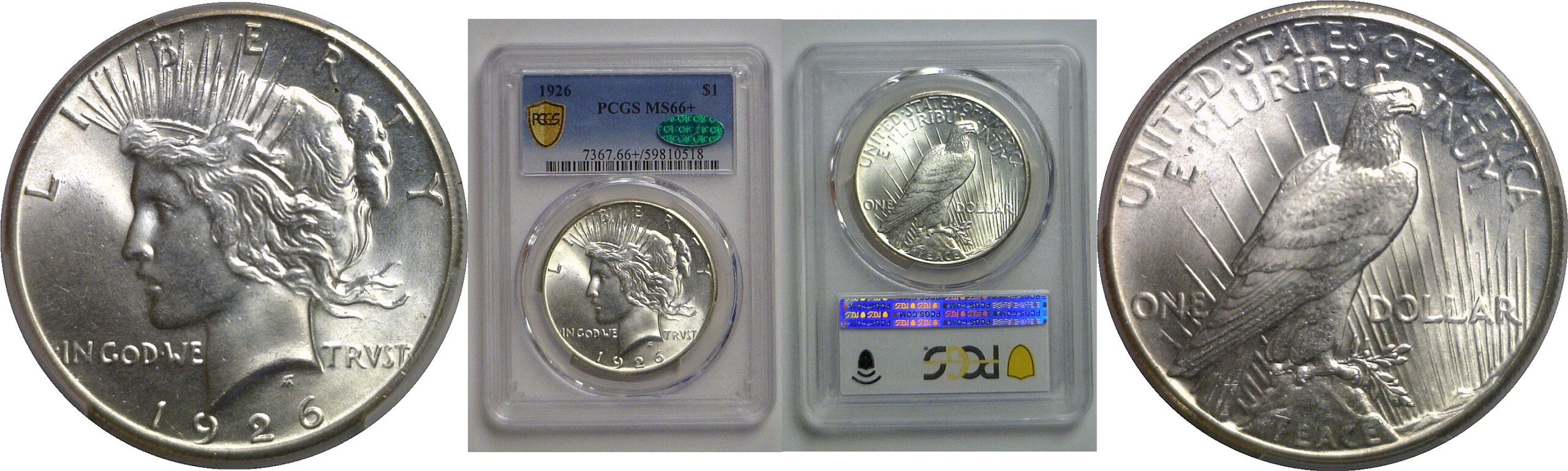 1926 Peace Dollar   PCGS MS-66+ CAC