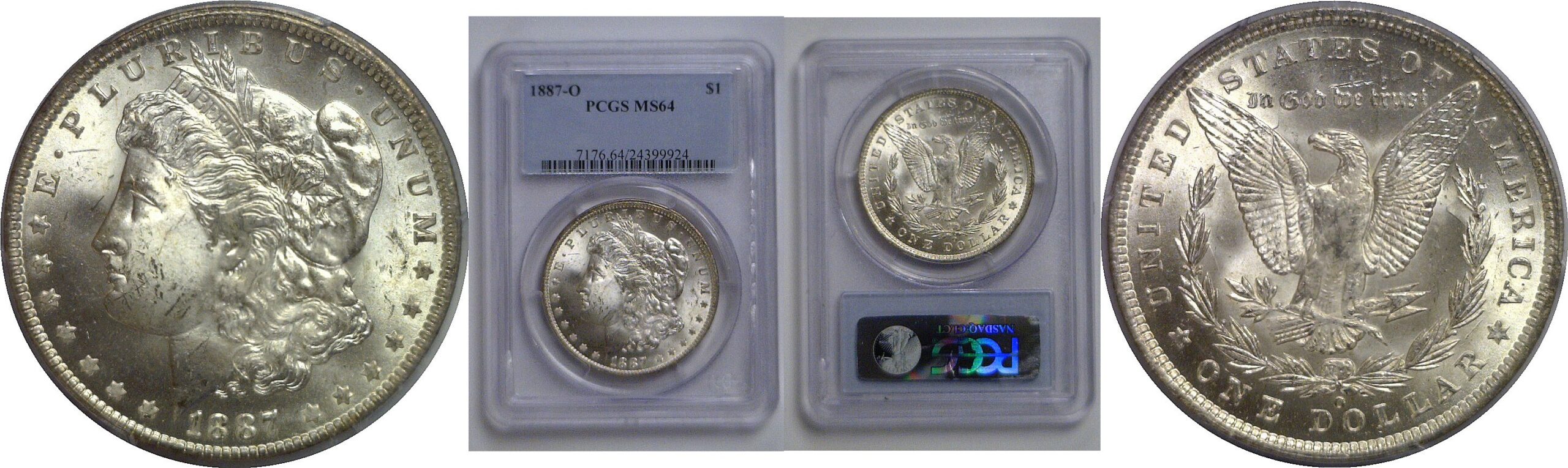 1887-O Morgan Dollar   PCGS MS-64