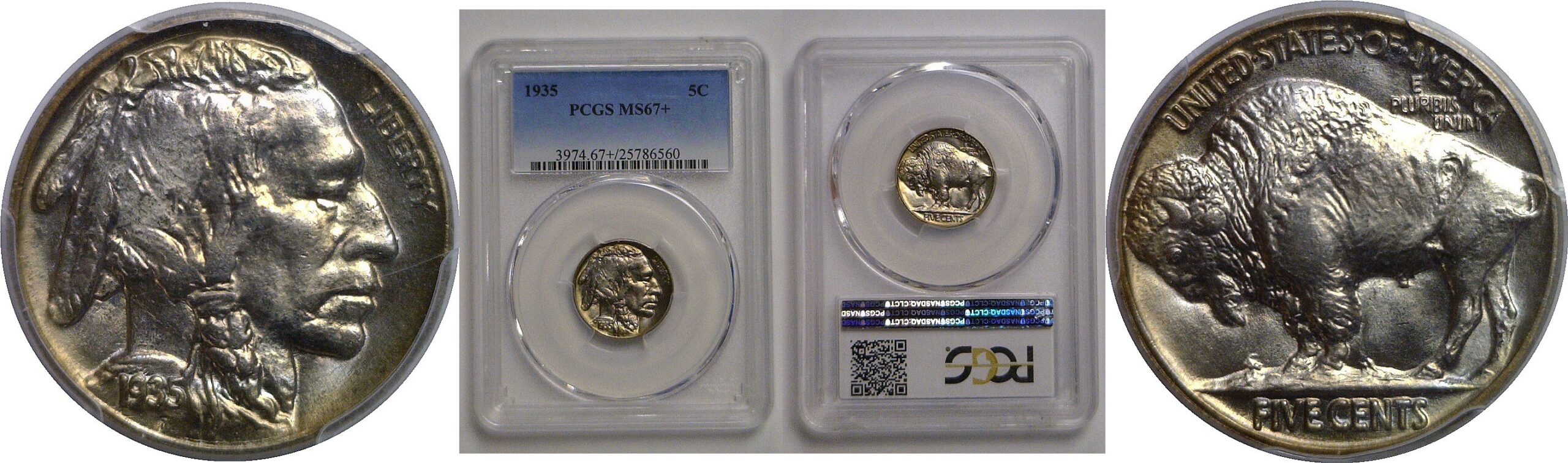 1935 Buffalo Nickel    PCGS MS-67+