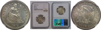 1872  Seated Liberty Quarter   NGC MS-64