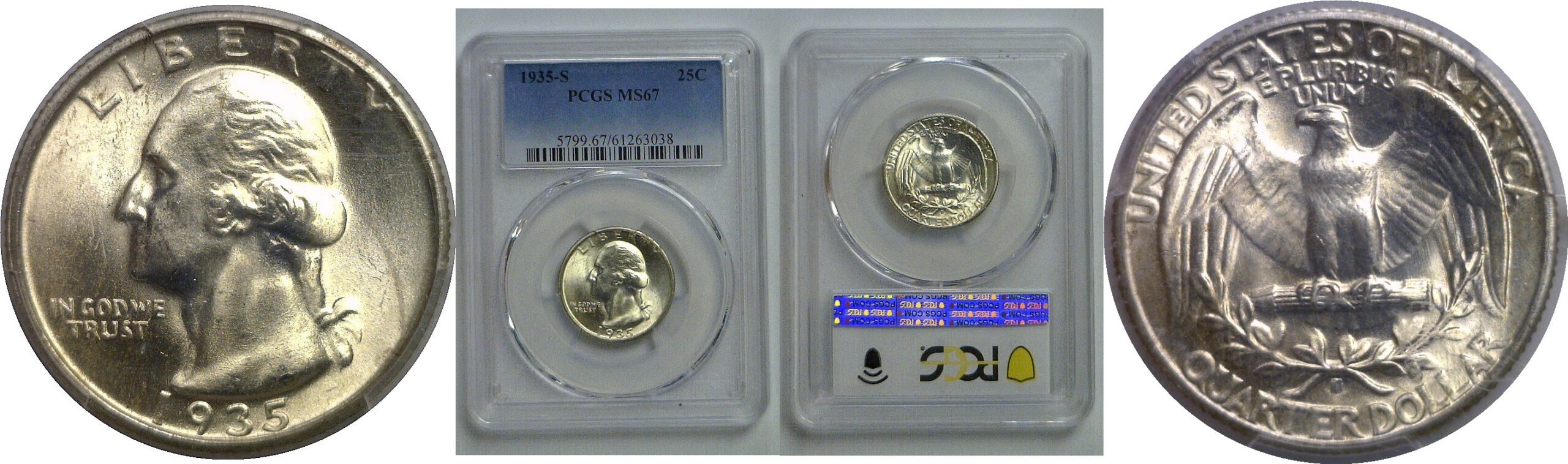 1935-S Washington Quarter   PCGS MS-67