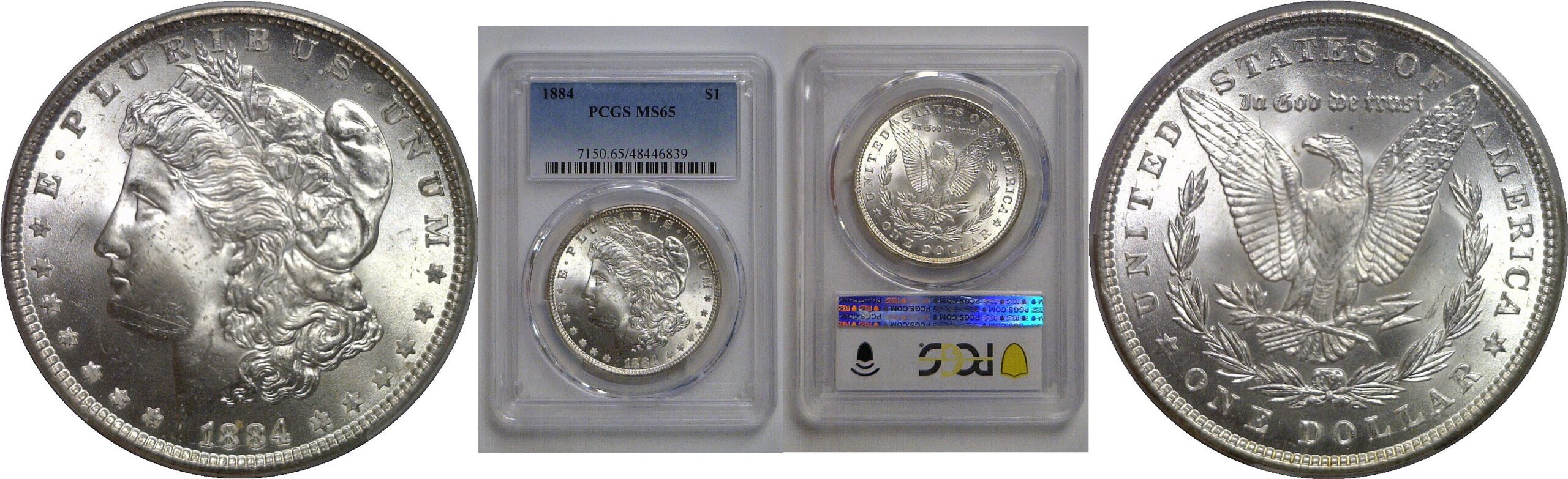 1884 Morgan Dollar   PCGS MS-65