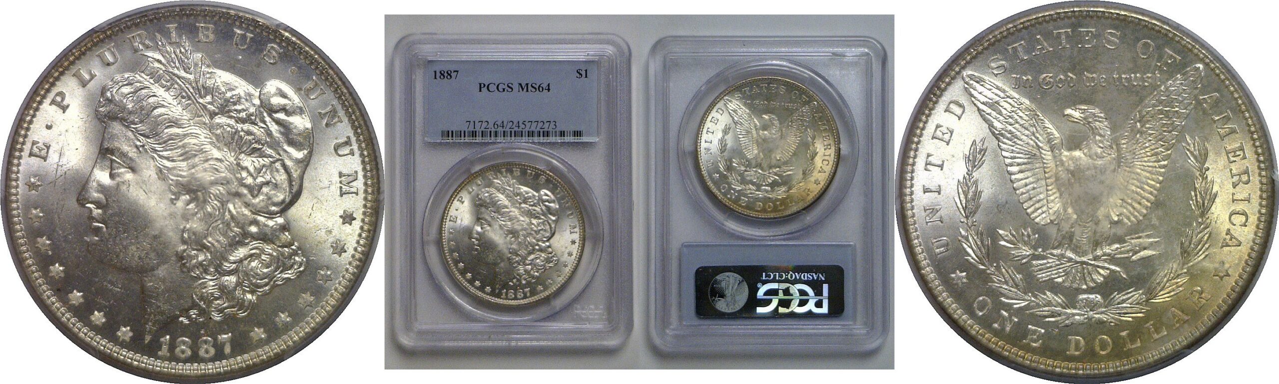 1887 Morgan Dollar   PCGS MS-64