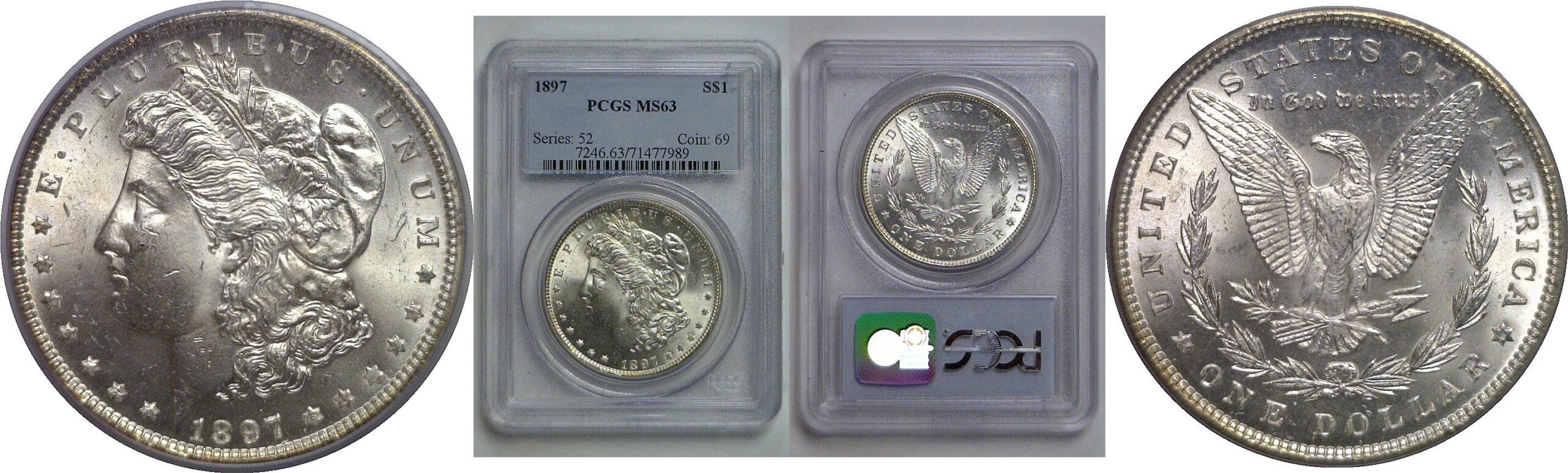 1897 Morgan Dollar   PCGS MS-63