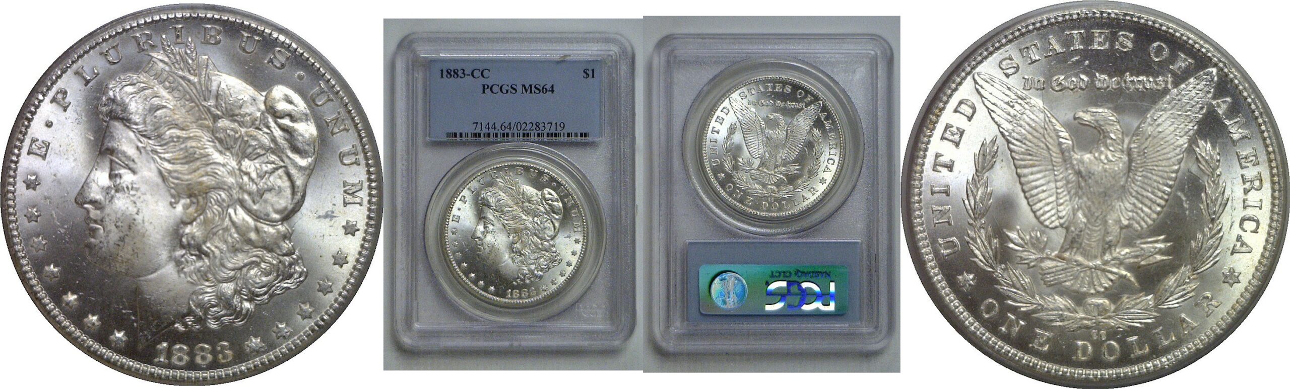 1883-CC Morgan Dollar   PCGS MS-64