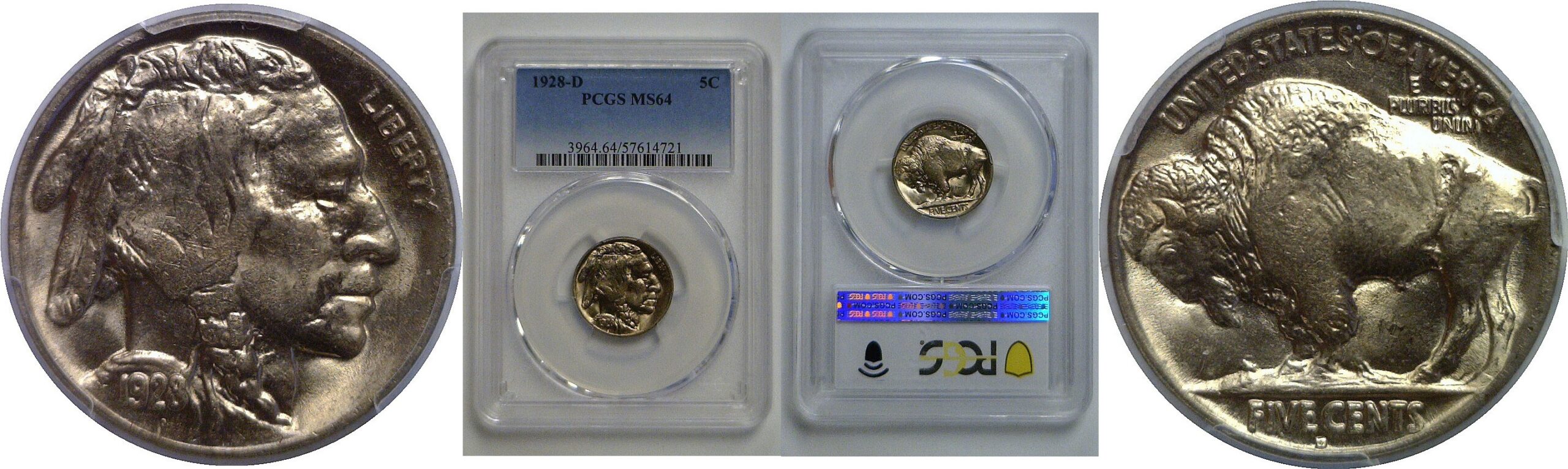 1928-D Buffalo Nickel    PCGS MS-64