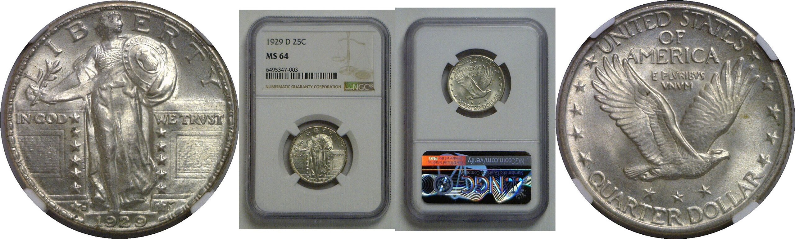 1929-D Standing Liberty Quarter   NGC MS-64