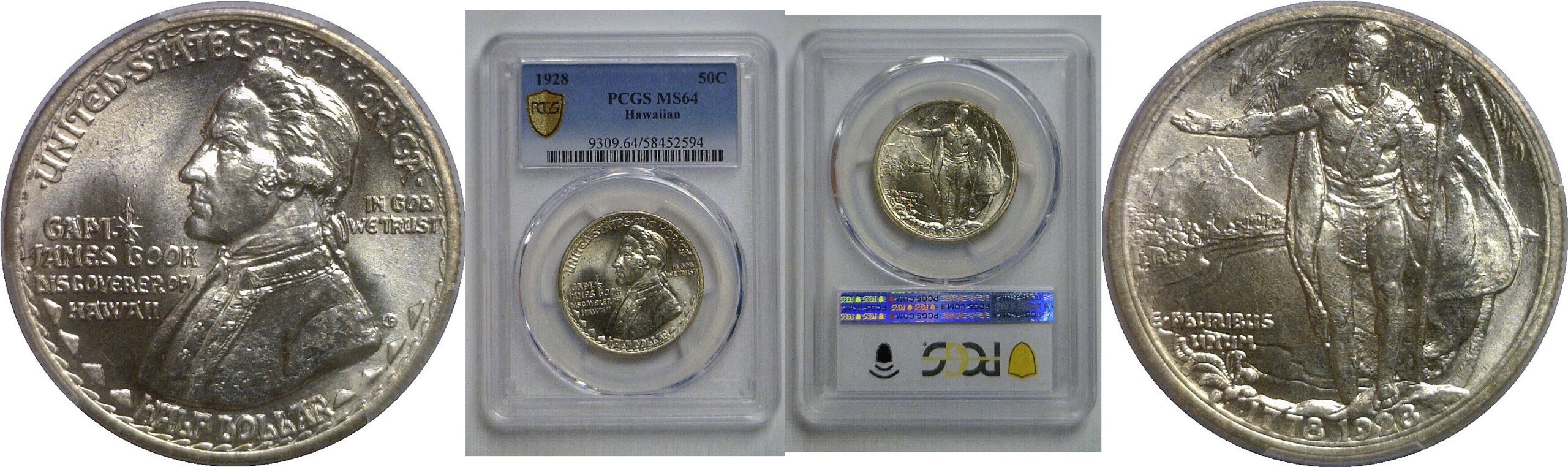 1928 Hawaiian Commemorative Half Dollar   PCGS MS-64