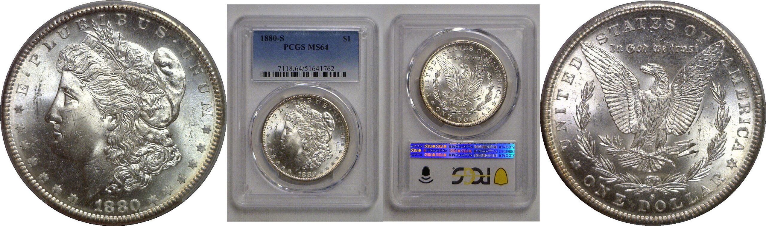 1880-S Morgan Dollar   PCGS MS-64