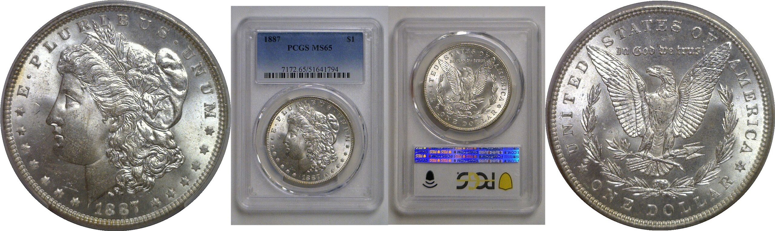 1887 Morgan Dollar   PCGS MS-65