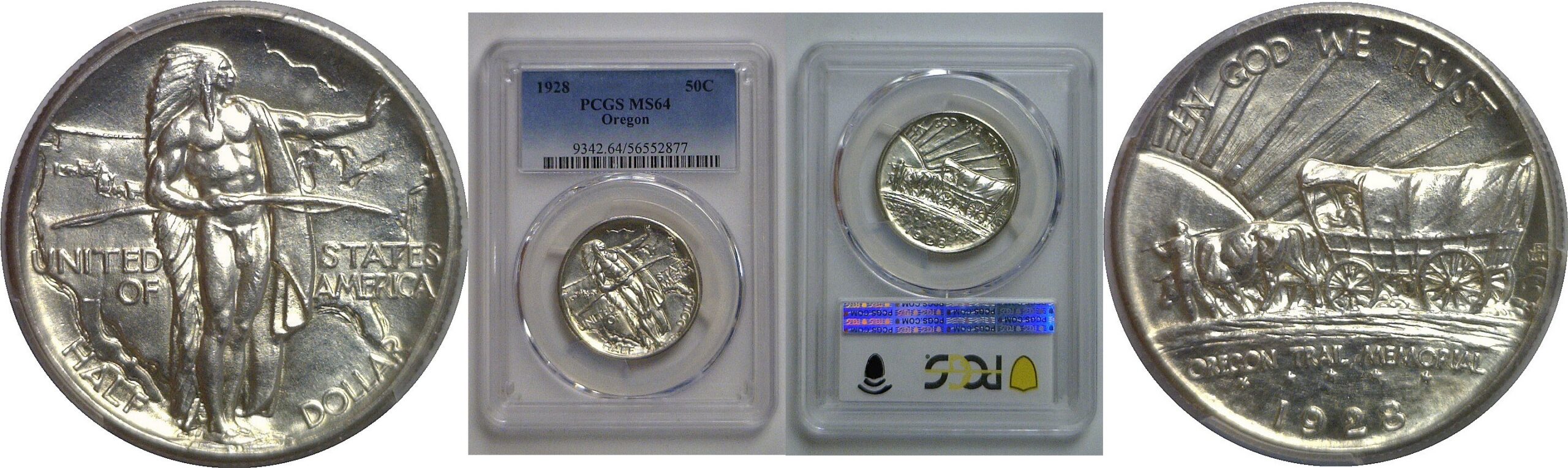 1928 Oregon Trail Commemorative Half Dollar   PCGS MS-64