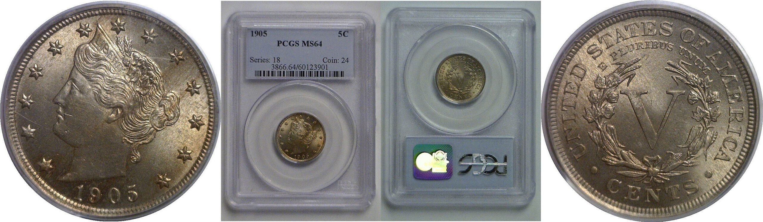 1905 Liberty Nickel   PCGS MS-64