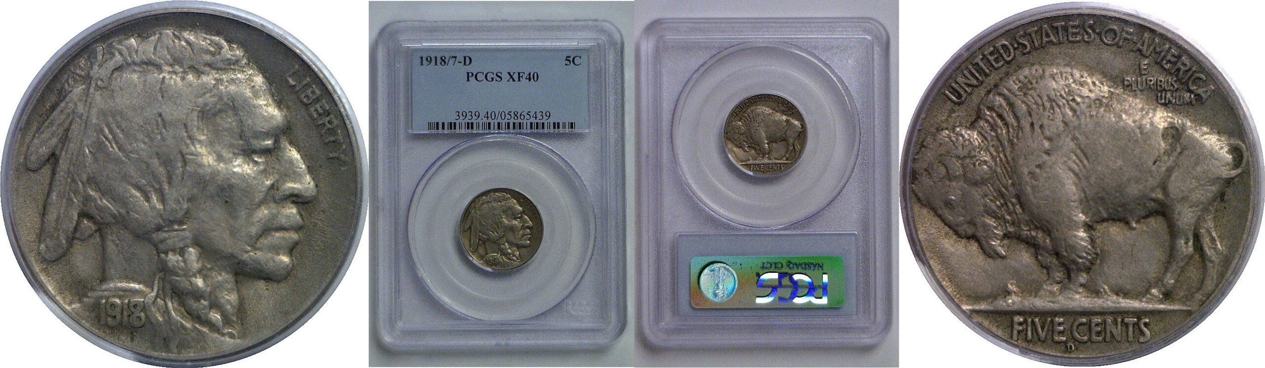 1918/7-D  Buffalo Nickel   PCGS XF-40