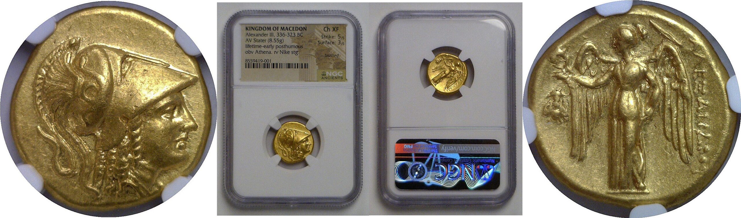 Kingdom of Macedon – Alexander III “the Great” AV Stater, 336–323 BC, Choice XF