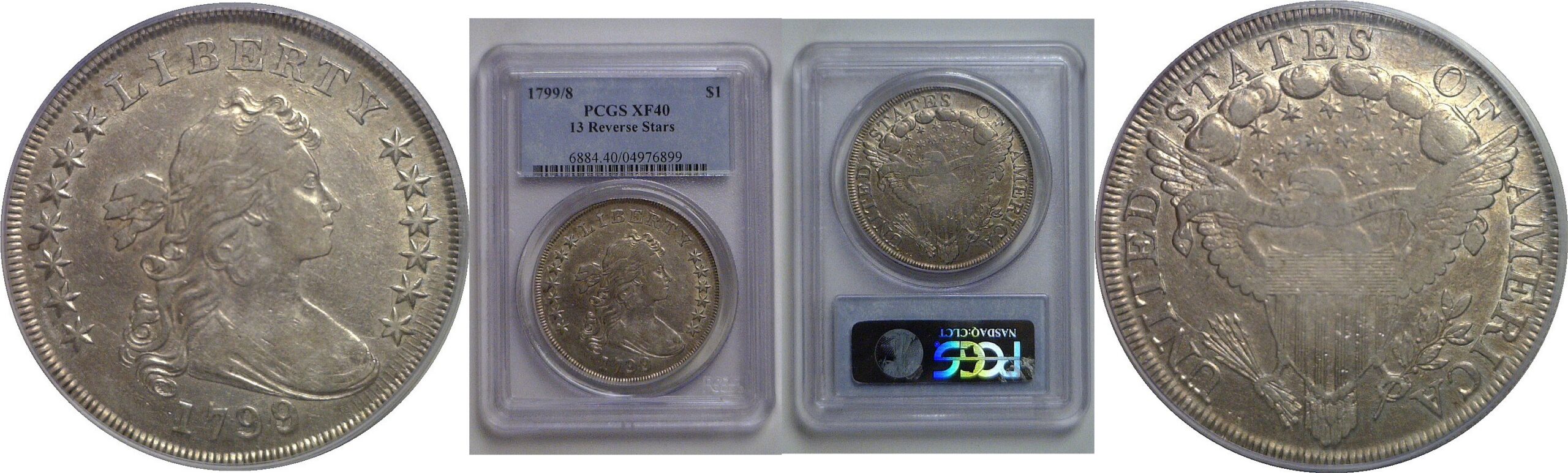 1799/8 Bust Dollar   PCGS XF-40