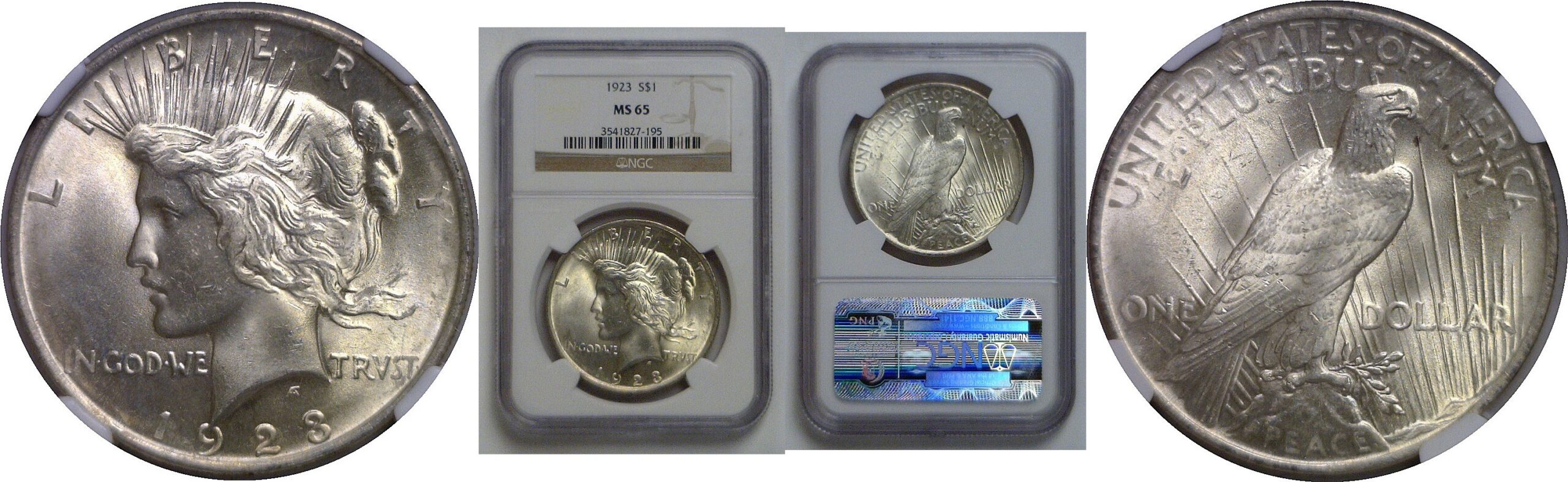 1923 Peace Dollar   NGC MS-65