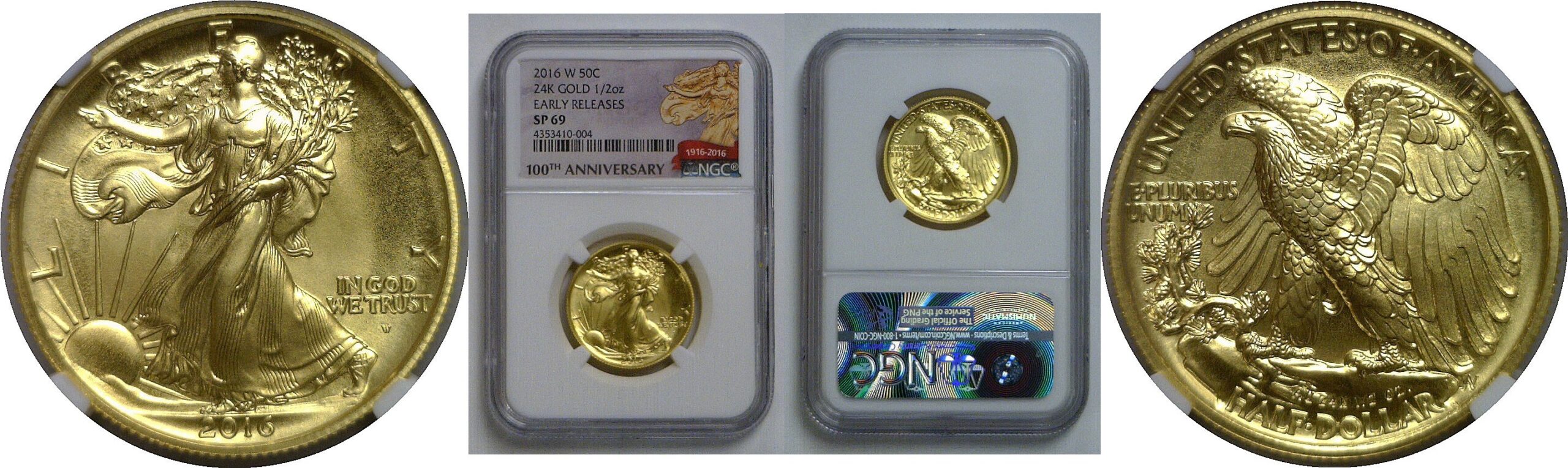 2016-W Gold Walking Liberty Half Dollar   NGC SP-69