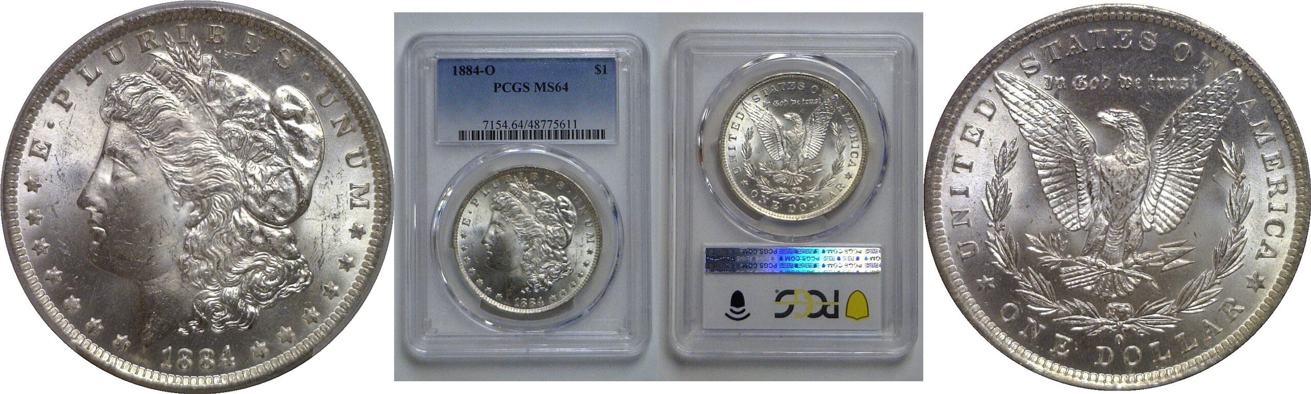 1884-O Morgan Dollar   PCGS MS-64