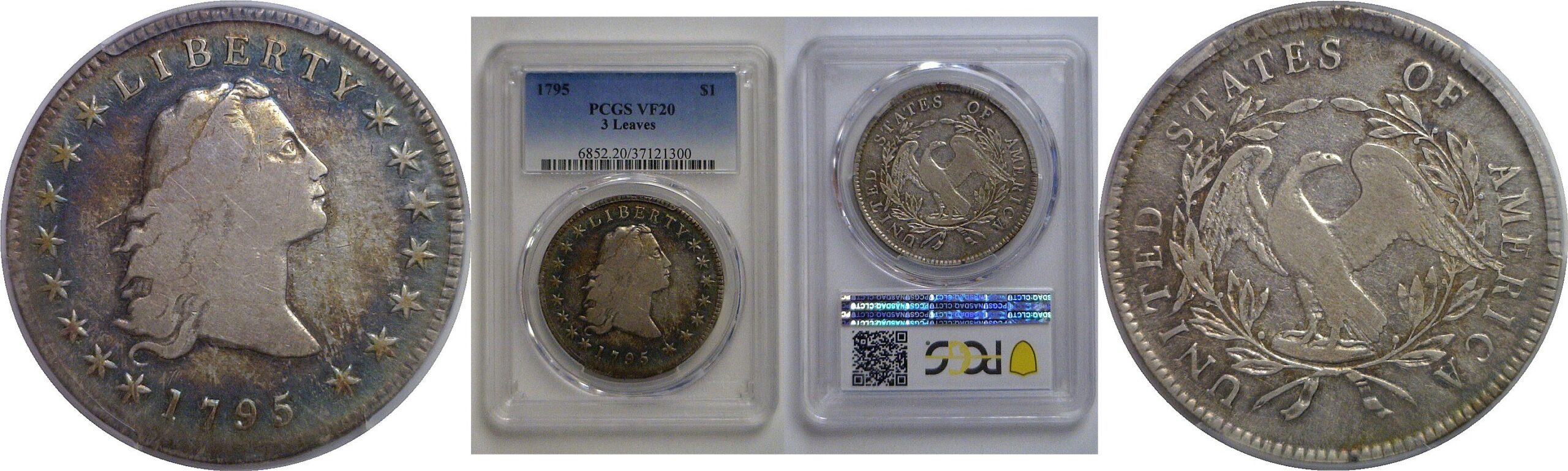 1795 Flawing Hair Dollar   PCGS VF-20