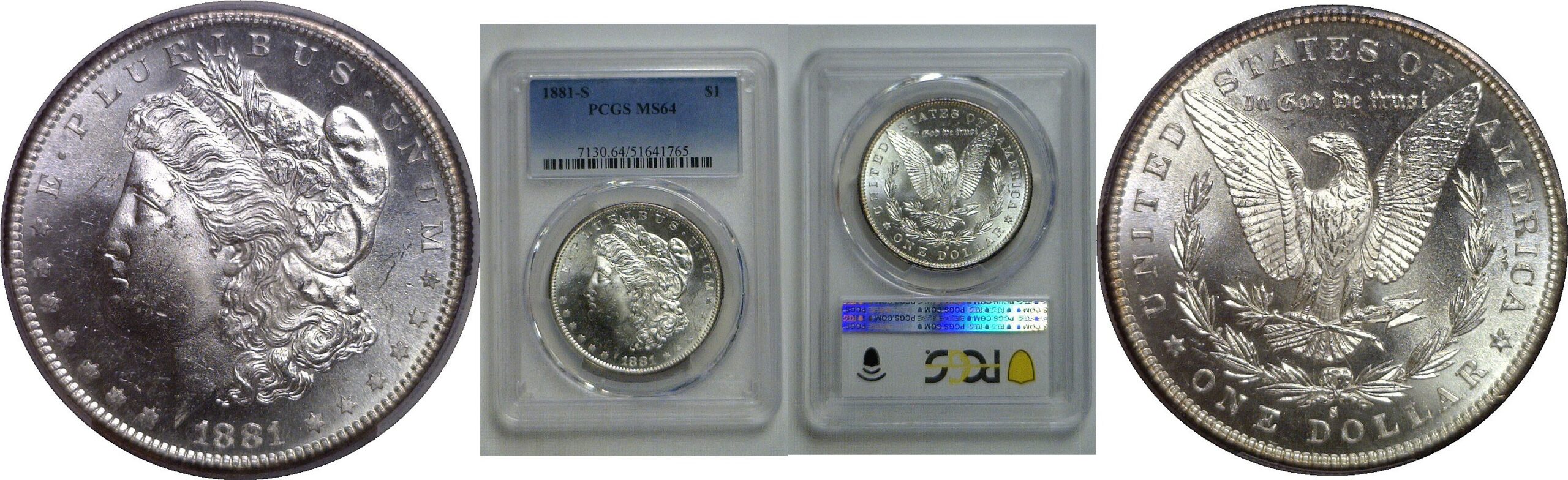 1881-S Morgan Dollar   PCGS MS-64