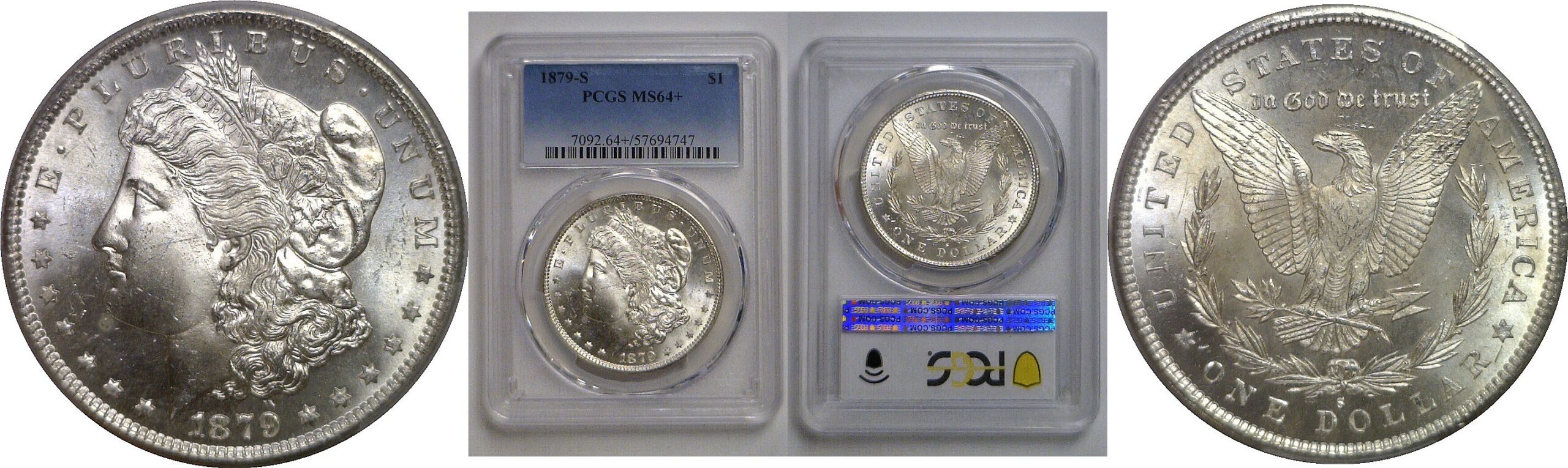 1879-S Morgan Dollar   PCGS MS-64+