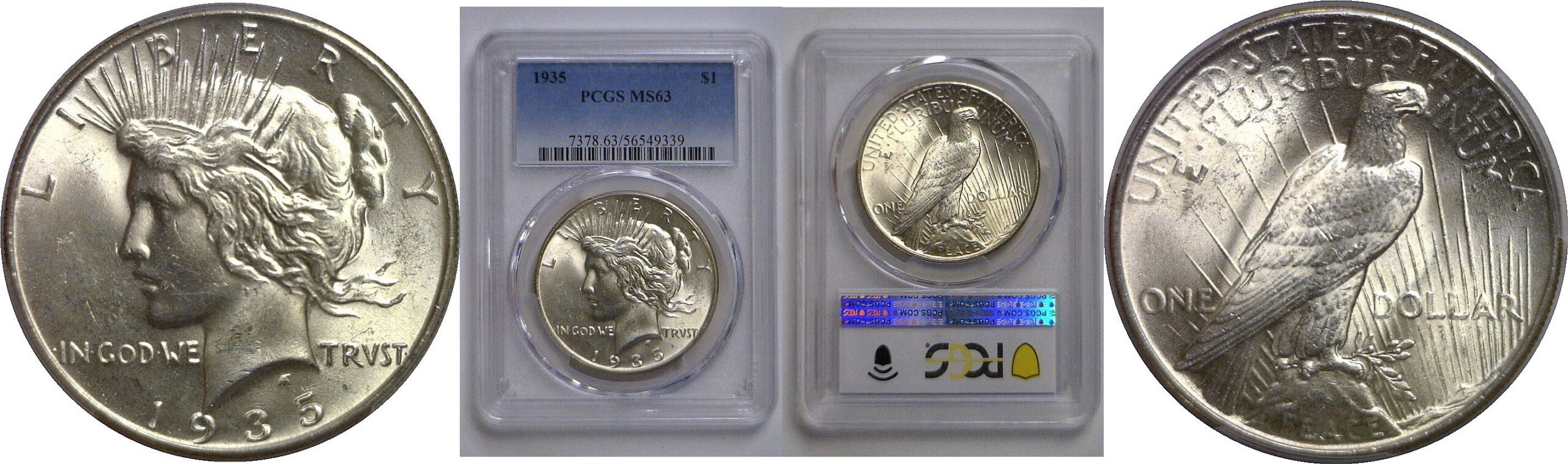 1935 Peace Dollar   PCGS MS-63