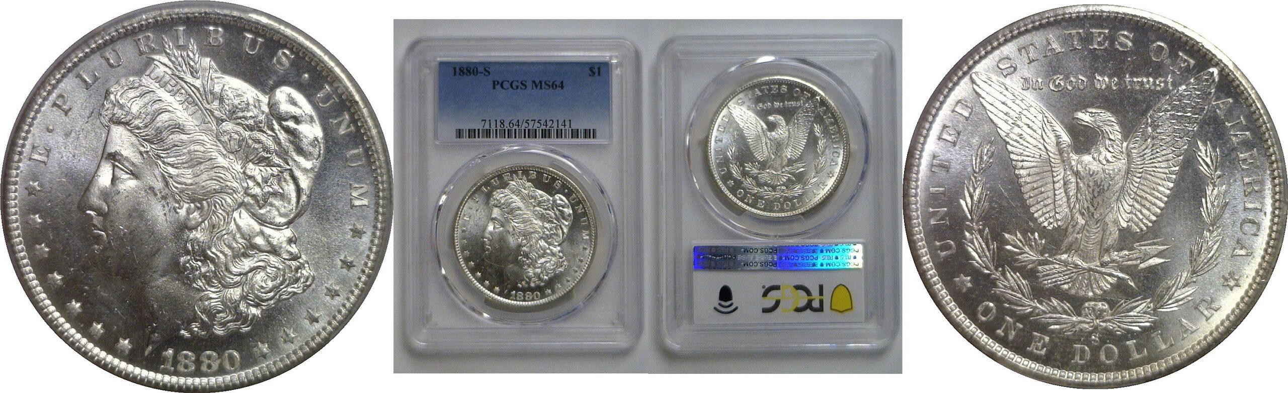 1880-S Morgan Dollar   PCGS MS-64