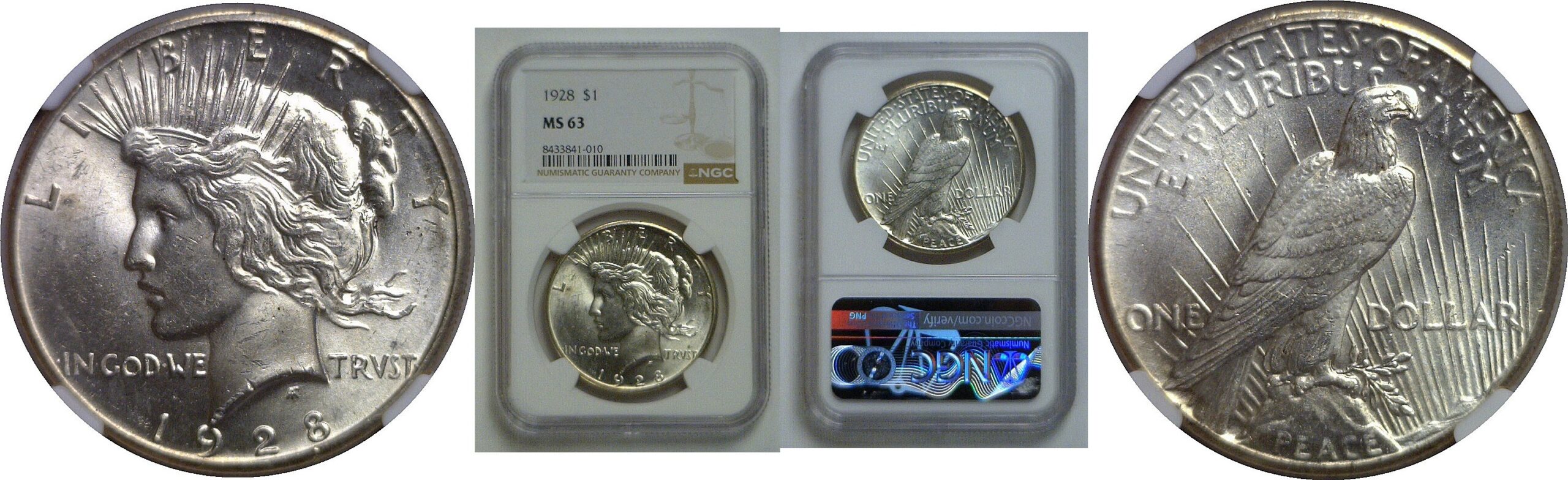 1928 Peace Dollar   NGC MS-63