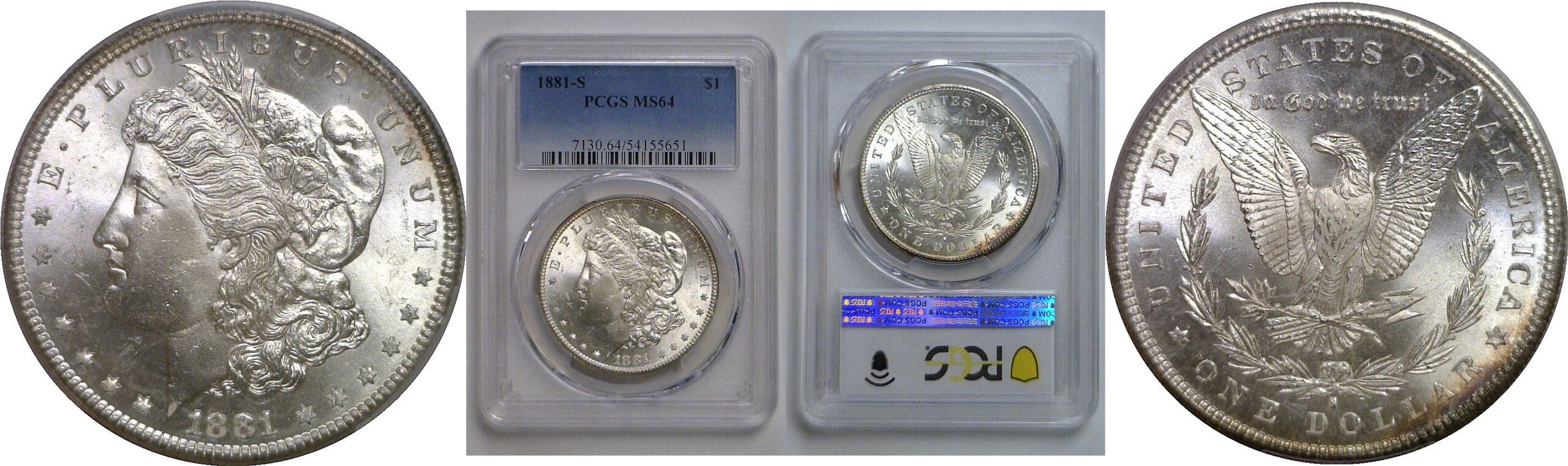 1881-S Morgan Dollar   PCGS MS-64