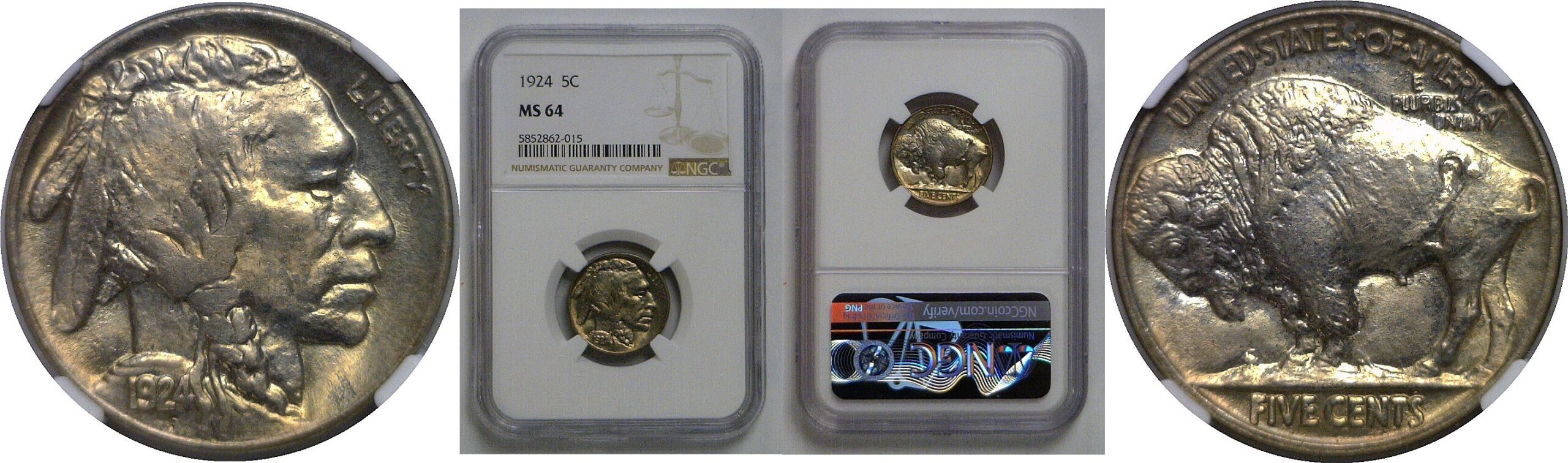 1924 Buffalo Nickel   NGC MS-64