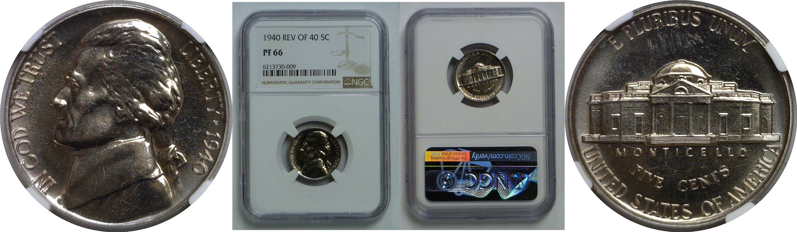 1940 Jefferson Nickel   NGC PF-66