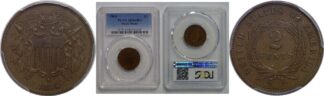 1864 Small Motto   Two Cent Piece   PCGS MS-62 BN