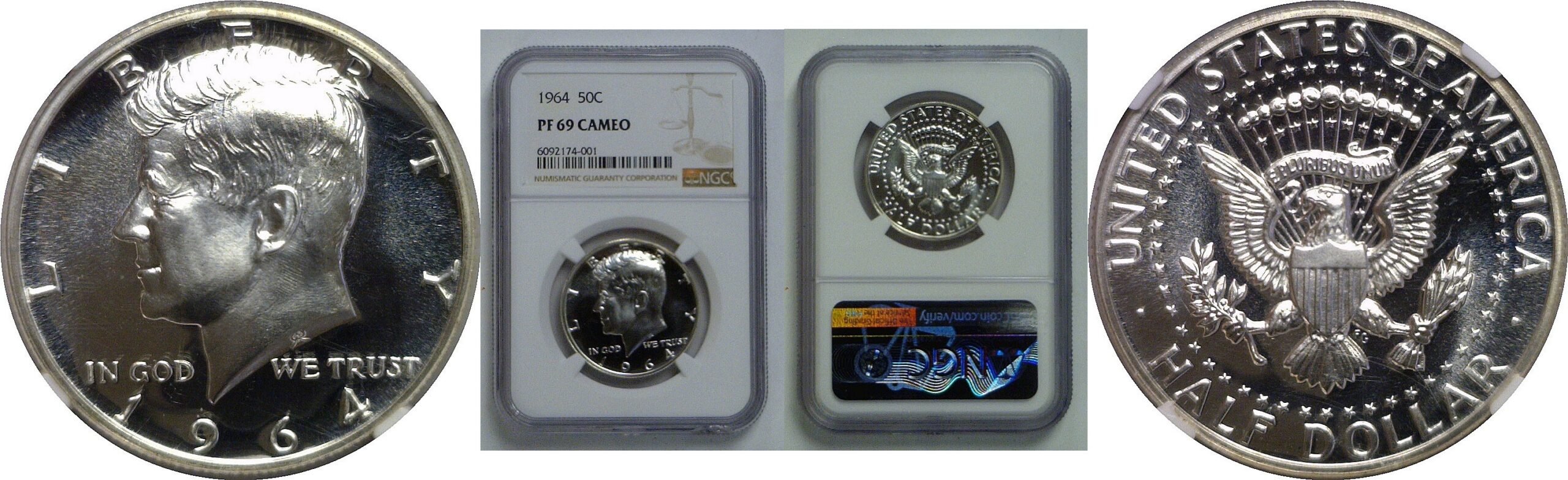 1964 Kennedy Half Dollar   NGC PF-69 Cameo