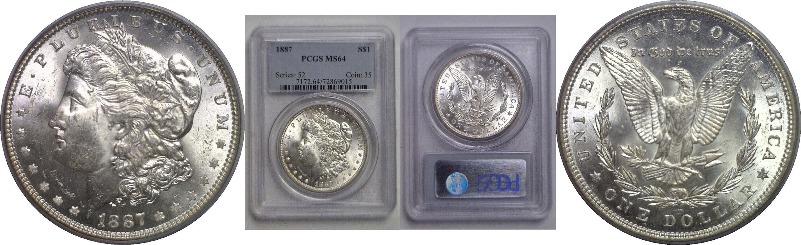 1887 Morgan Dollar   PCGS MS-64