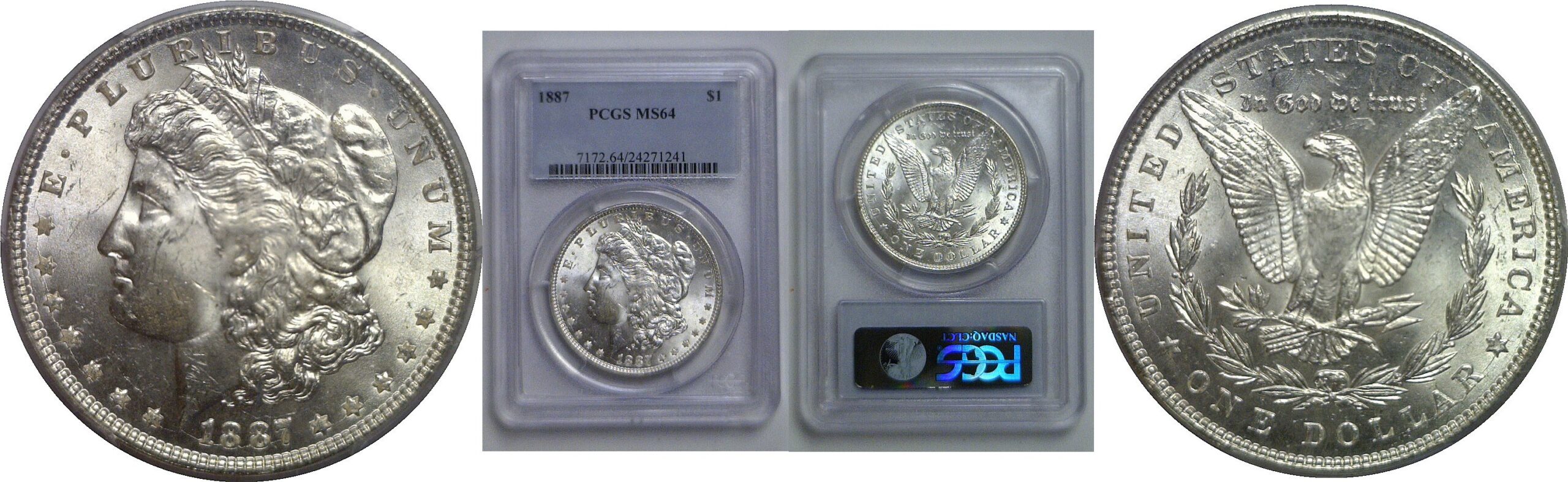 1887 Morgan Dollar   PCGS MS-64
