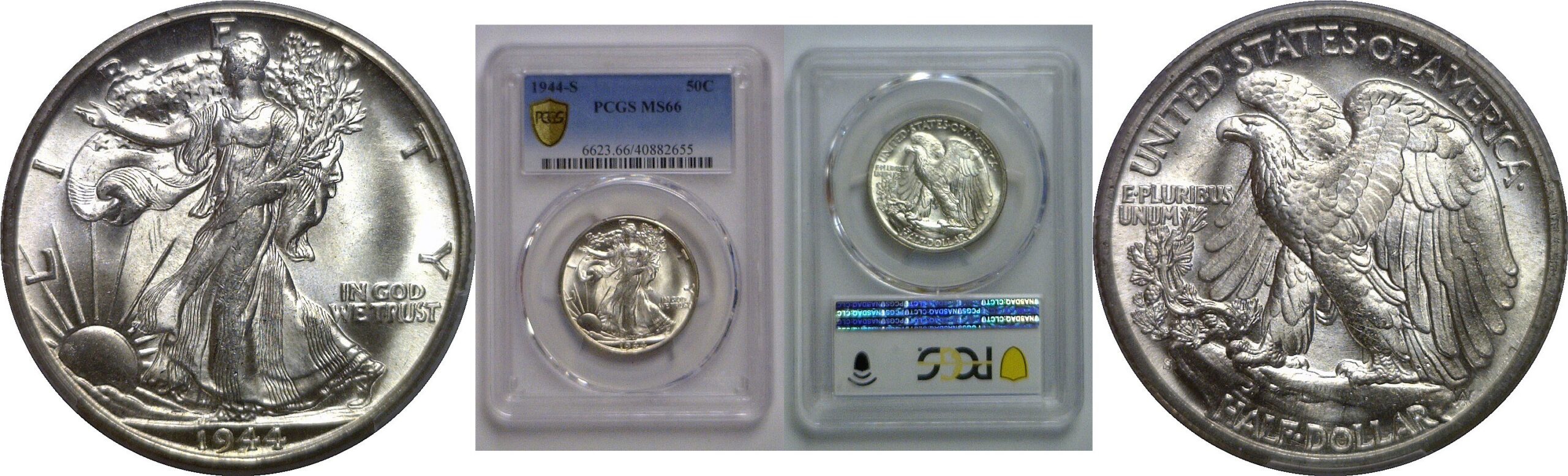 1944-S Walking Liberty Half Dollar   PCGS MS-66