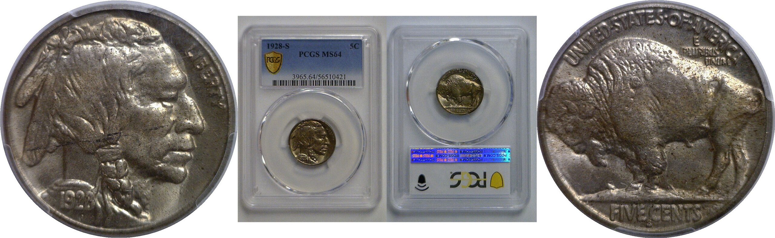 1928-S Buffalo Nickel   PCGS MS-64
