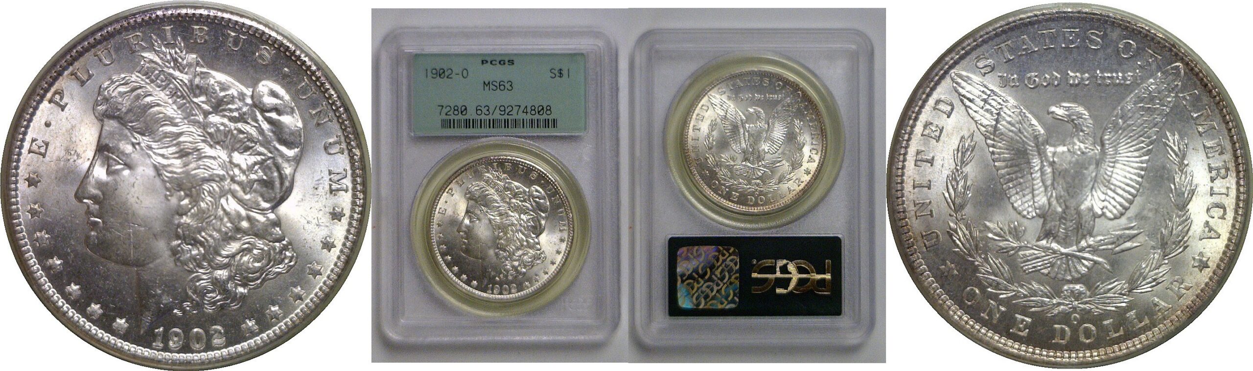 1902-O Morgan Dollar   PCGS MS-63