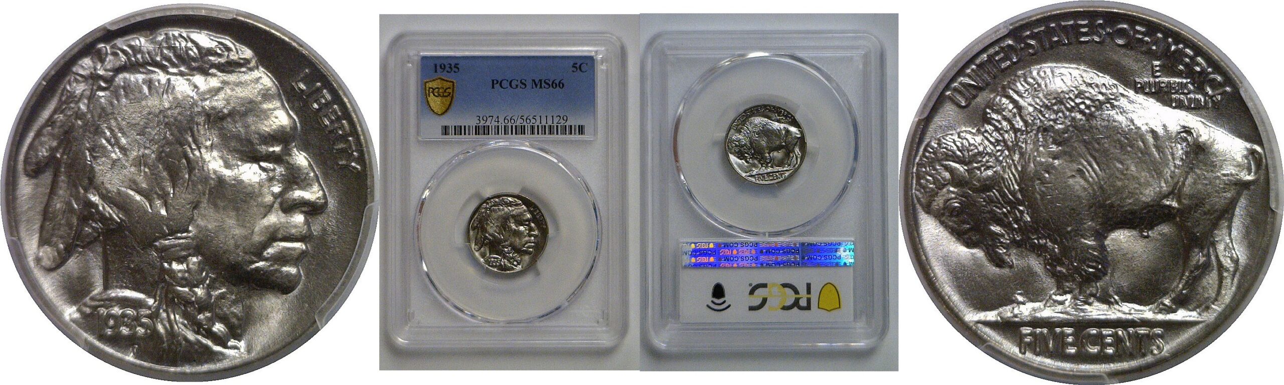 1935 Buffalo Nickel   PCGS MS-66
