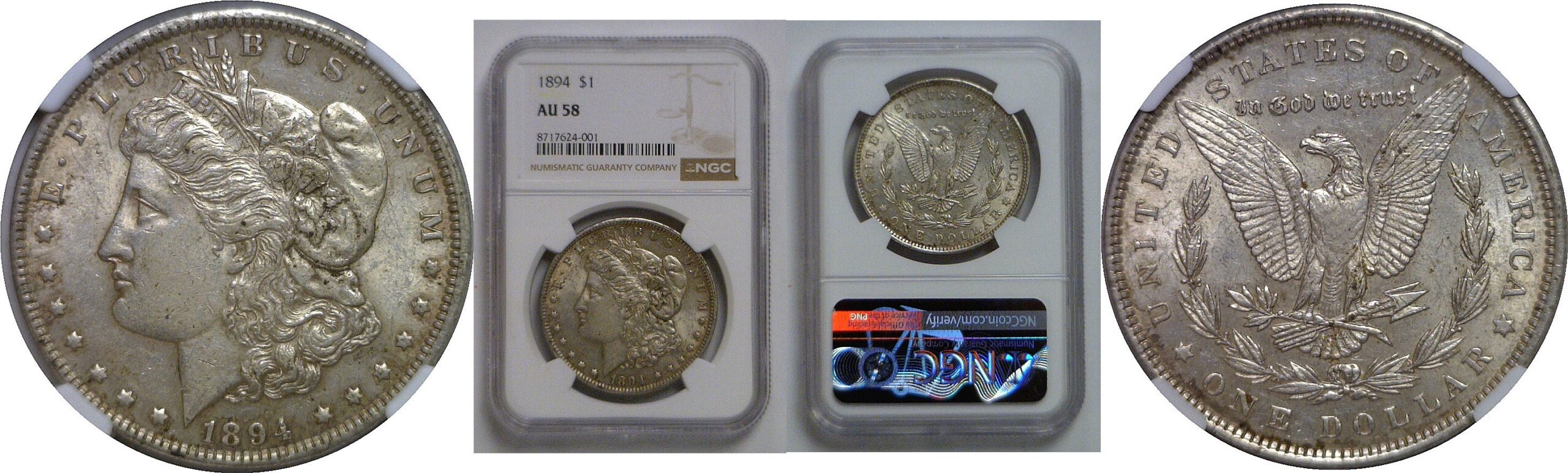 1894 Morgan Dollar   NGC AU-58