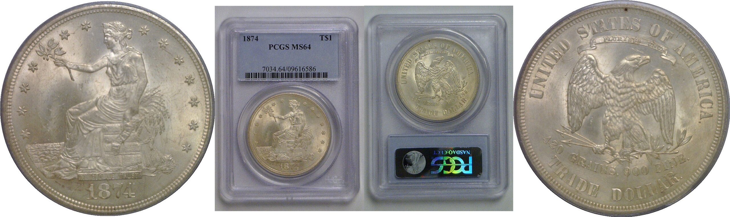 1874 Trade Dollar   PCGS MS-64