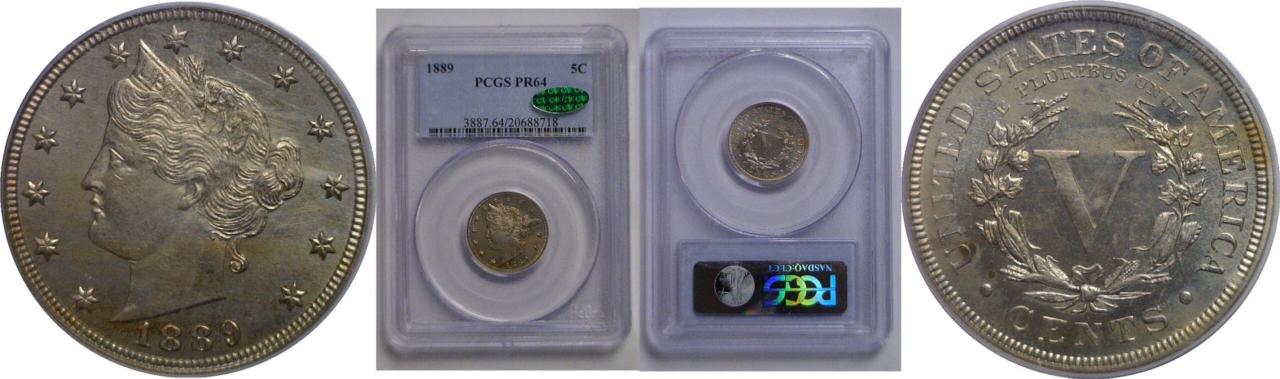 1889 Liberty Nickel   PCGS PR-64  CAC
